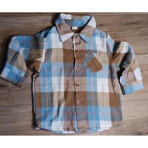 kids plaid long sleeve button down shirt